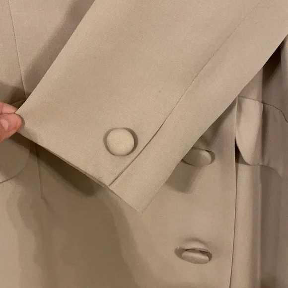 Talbots tan 100% wool coat dress adorable - Picture 4 of 9